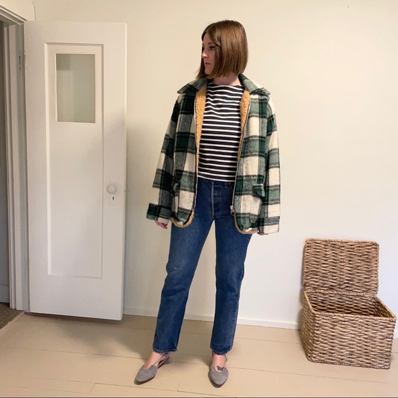 Vintage Jackets & Blazers - 70s Wool Plaid Coat